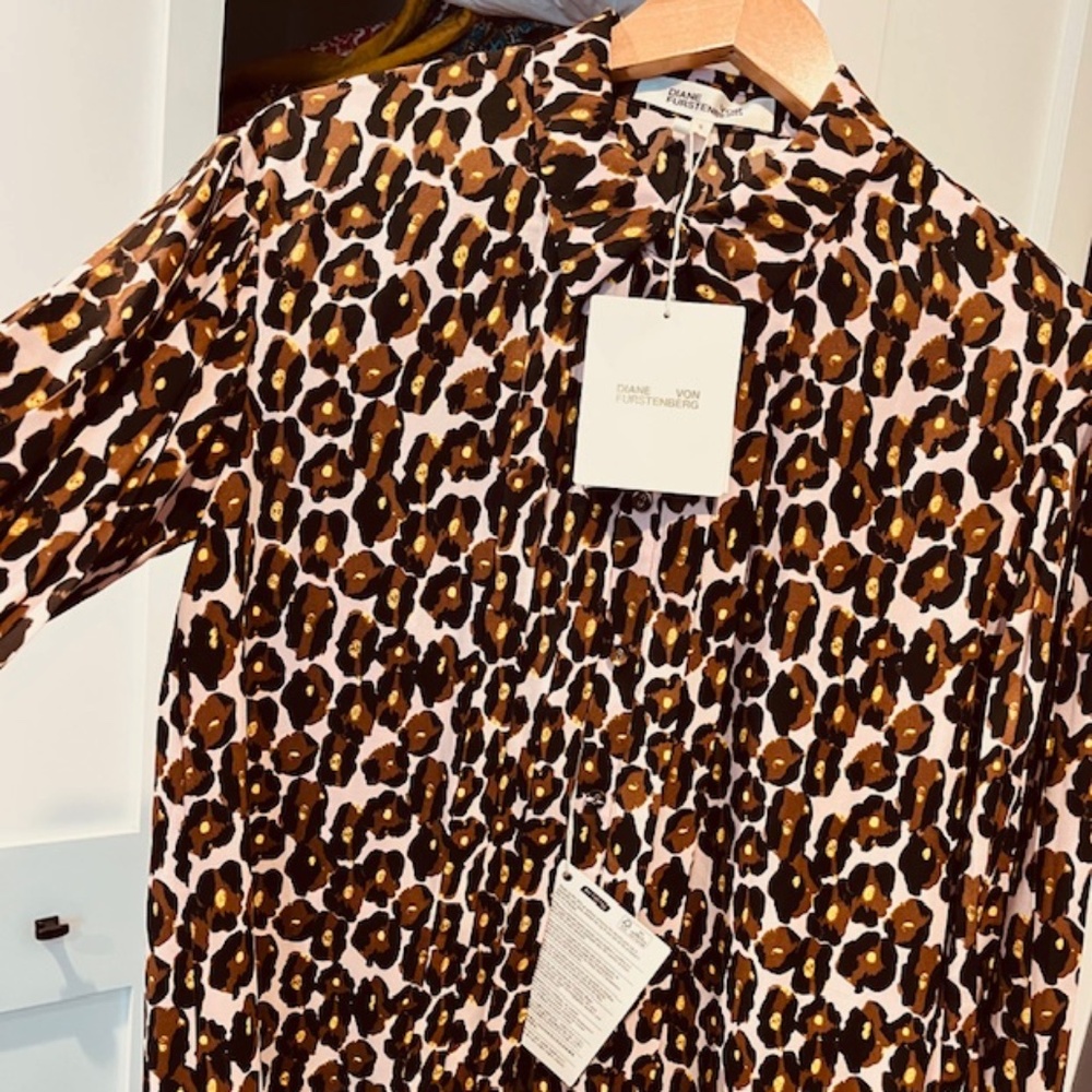 DVF Leopard Print Blouse